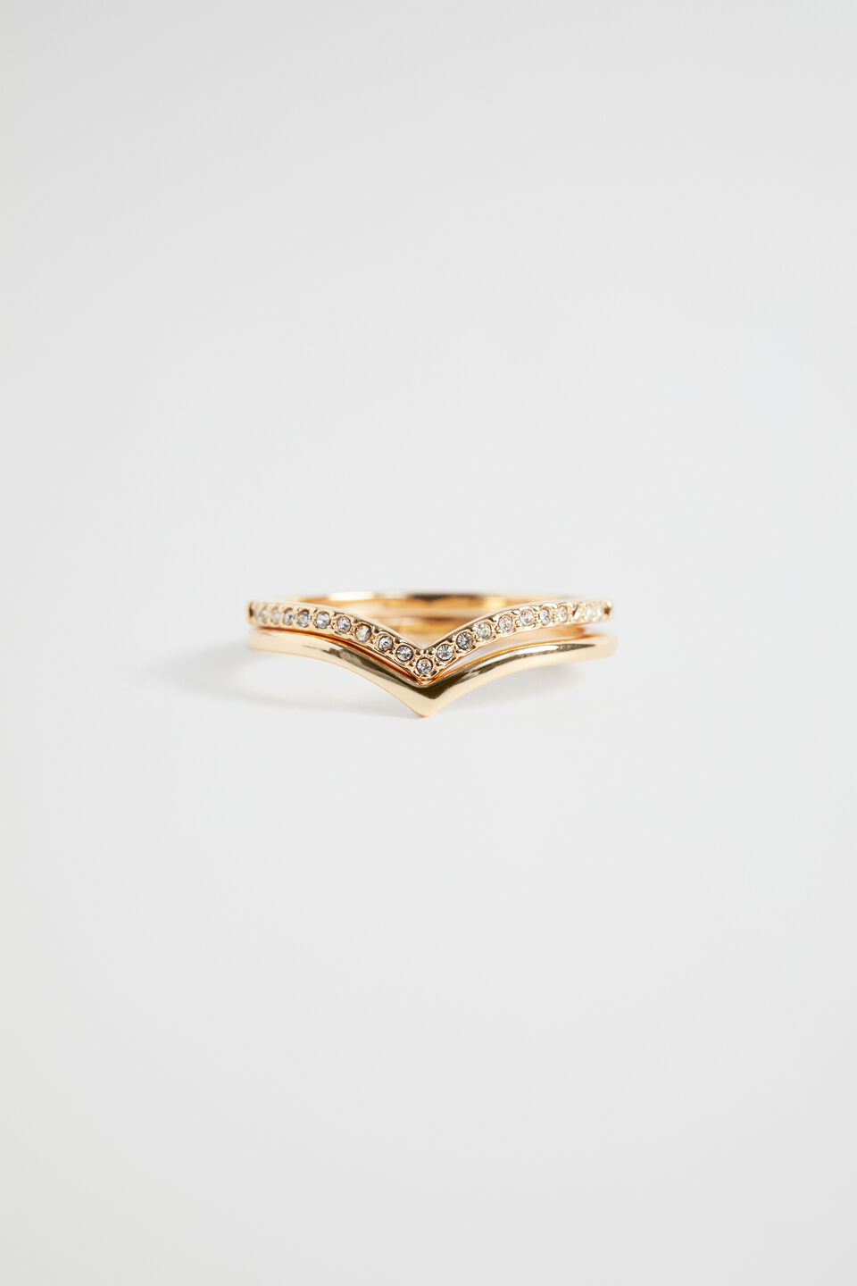 Wishbone Ring Set  Gold