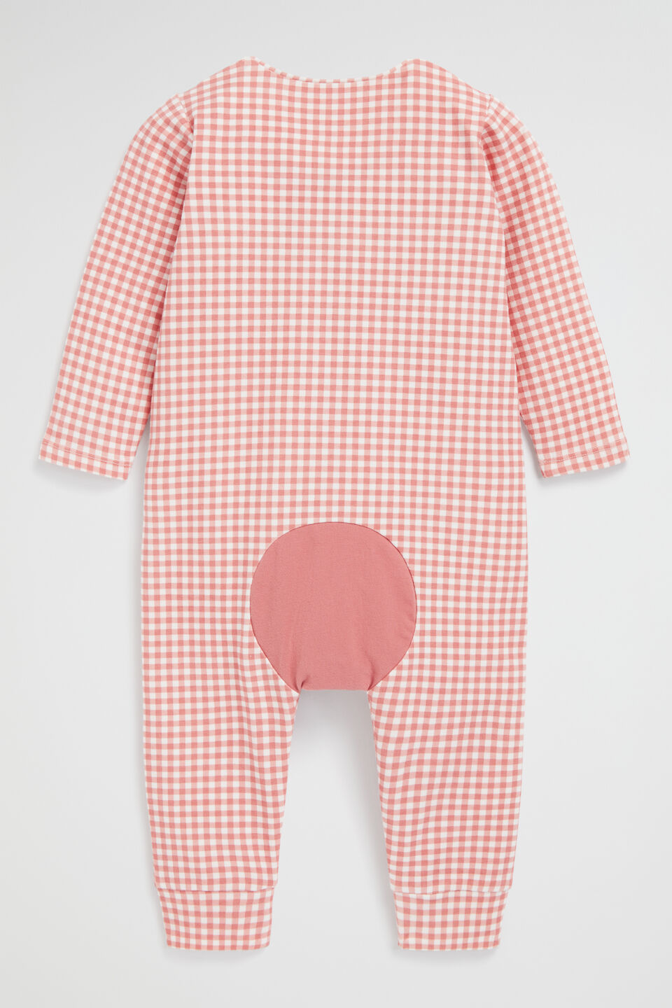 Gingham Zipsuit  Desert Rose