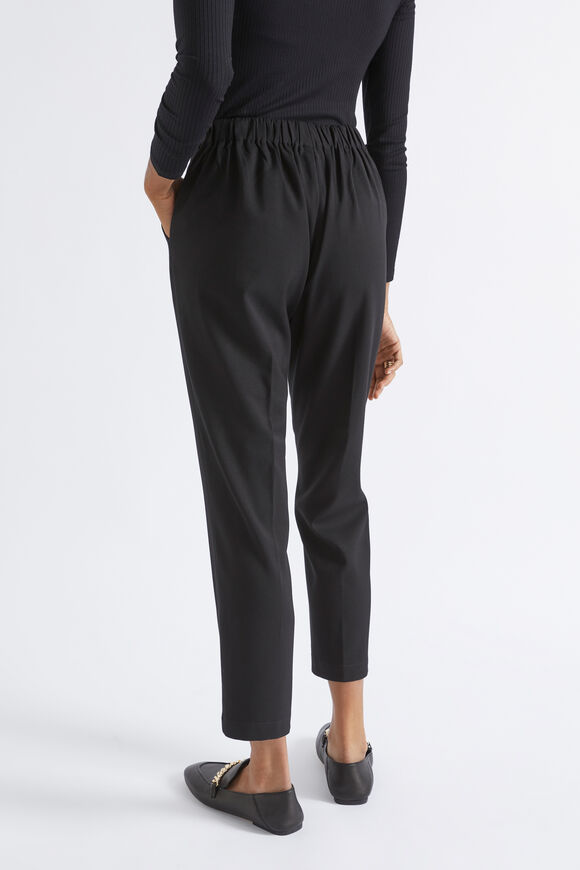 Slim Leg Elasticated Pant  Black  hi-res