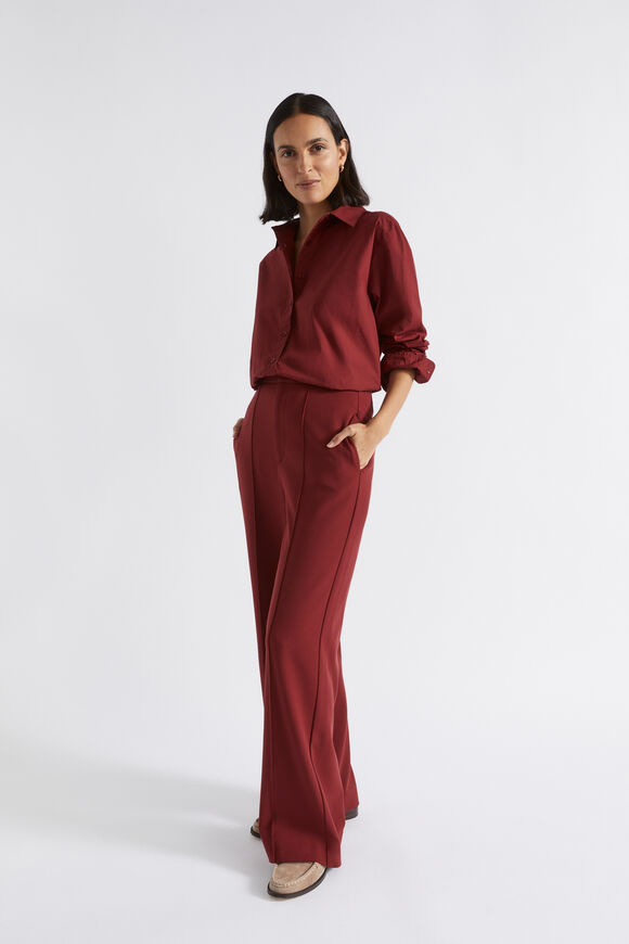 Wide Leg Trouser  Sangria  hi-res