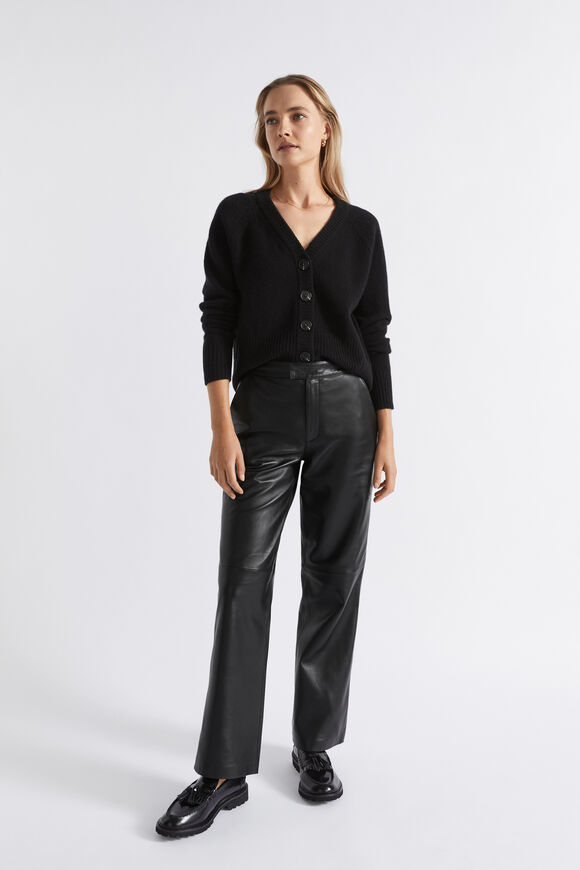 Leather Tailored Pant  Black  hi-res