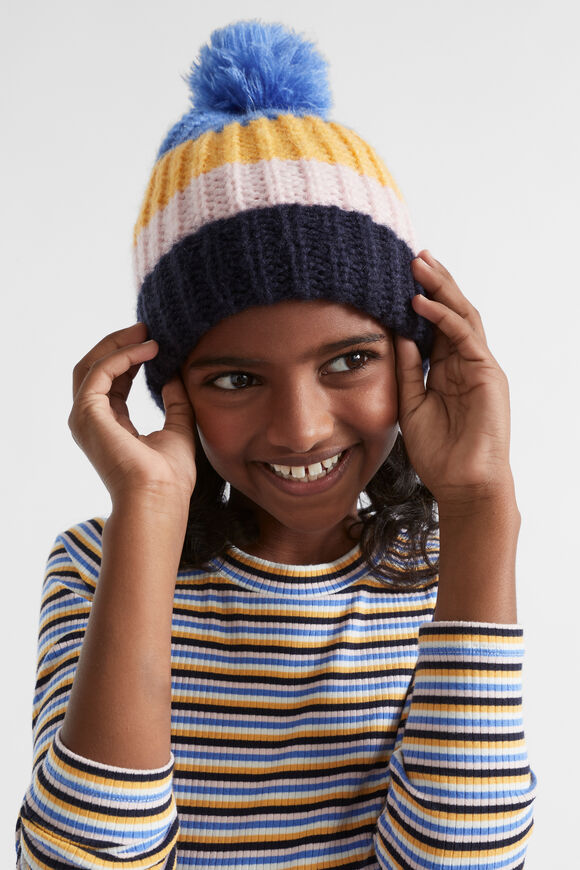 Colour Block Beanie  Multi  hi-res