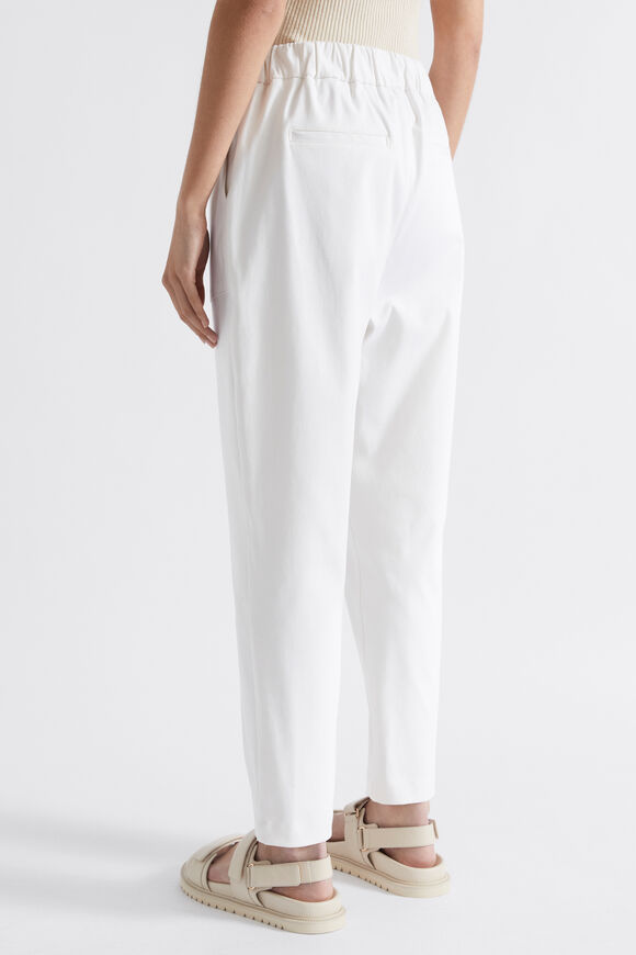 Elasticated Tapered Leg Pant  Whisper White  hi-res