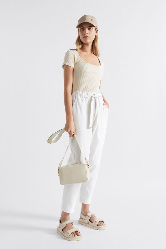 Elasticated Tapered Leg Pant  Whisper White  hi-res