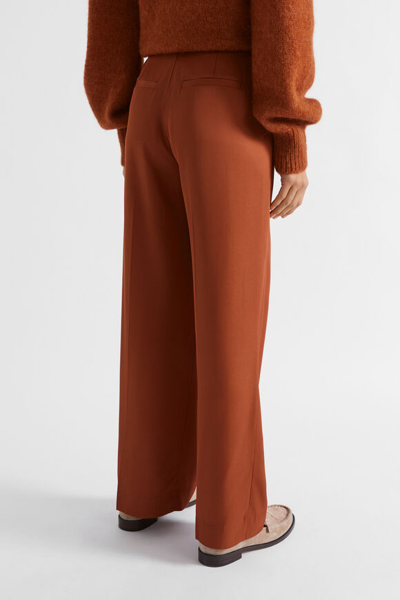 Pleat Front Trouser  Burnt Brick  hi-res
