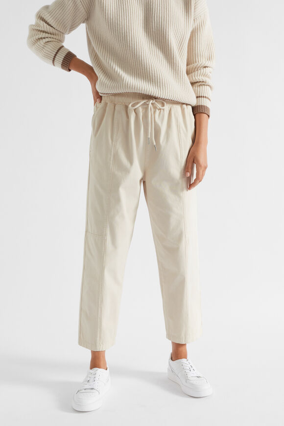 Relaxed Cotton Pant  Vanilla Cream  hi-res