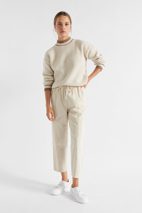 Relaxed Cotton Pant  Vanilla Cream  hi-res