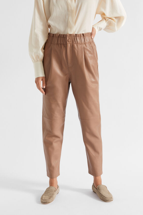 Leather Jogger Pant  Macchiato  hi-res