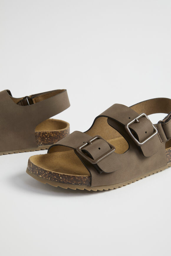 Double Buckle Slide  Stone  hi-res