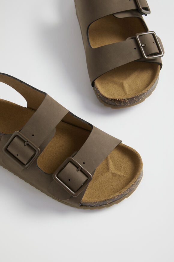 Double Buckle Slide  Stone  hi-res