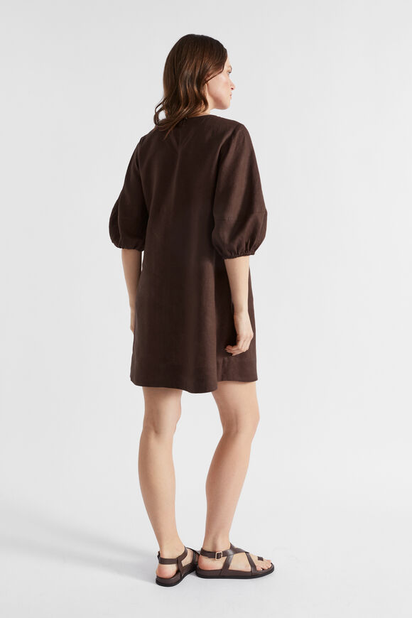 Core Linen Mini Dress  Deep Raisin  hi-res