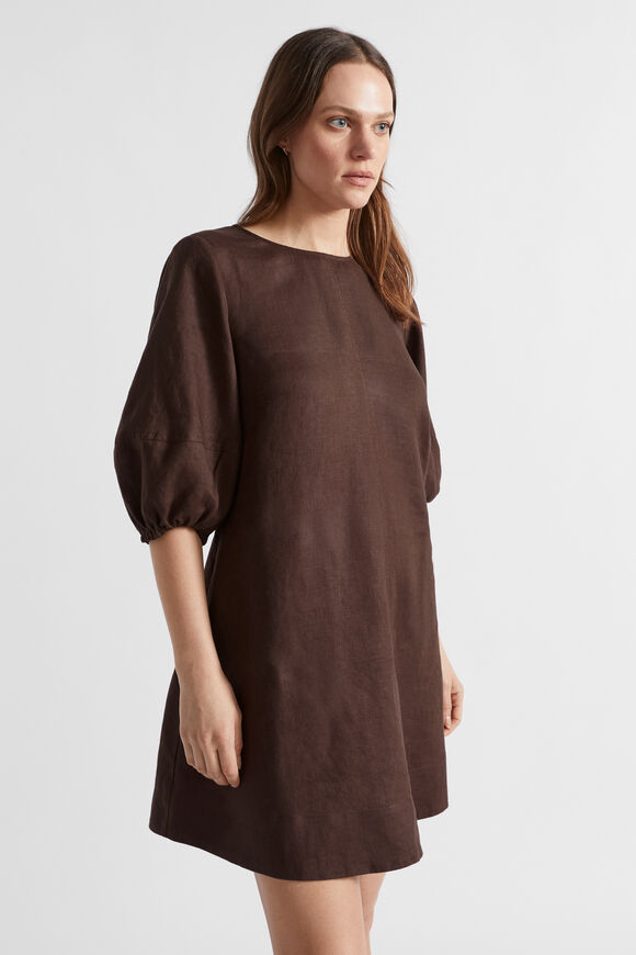Core Linen Mini Dress  Deep Raisin  hi-res
