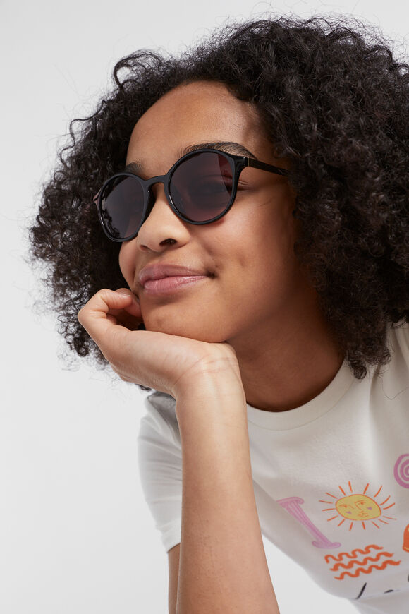Round Sunglasses  Black  hi-res