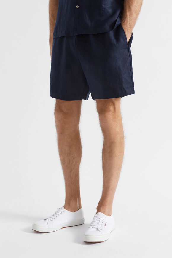 Linen Short  Midnight Blue  hi-res