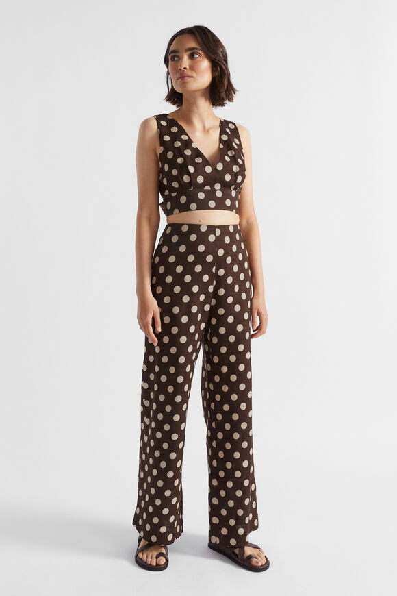 Linen Spot Bodice  Deep Raisin Spot  hi-res