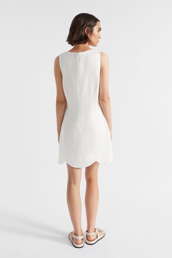 Linen Shift Mini Dress  Cloud Cream  hi-res