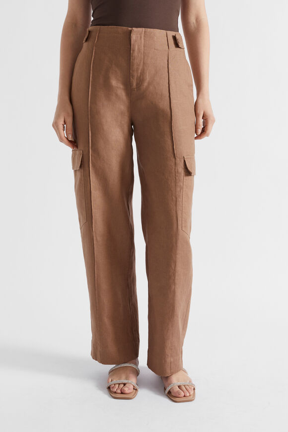 Linen Cargo Pant  Woodland  hi-res
