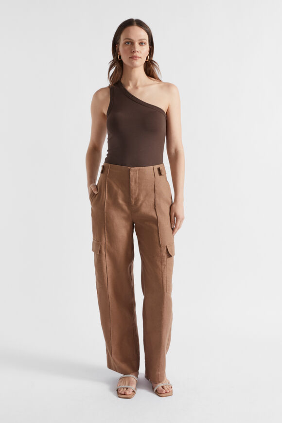 Linen Cargo Pant  Woodland  hi-res