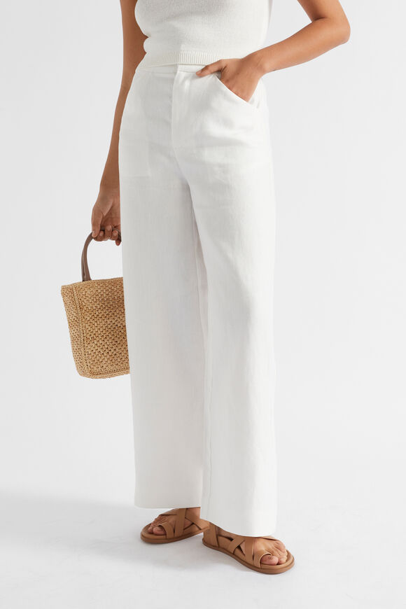 Linen Tailored Pant  Cloud Cream  hi-res