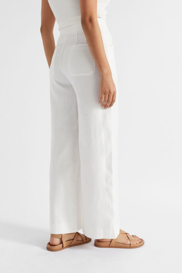 Linen Tailored Pant  Cloud Cream  hi-res