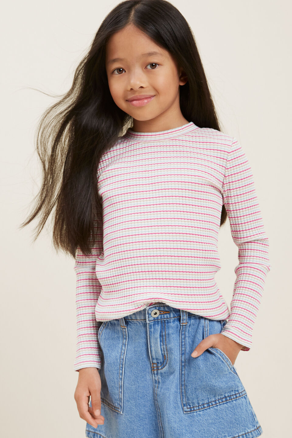 Rib Tee  Multi