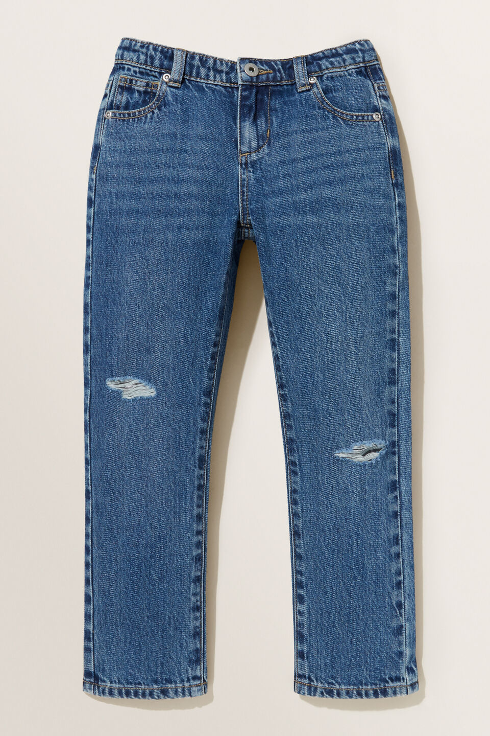 Straight Leg Jean  Bright Blue Wash