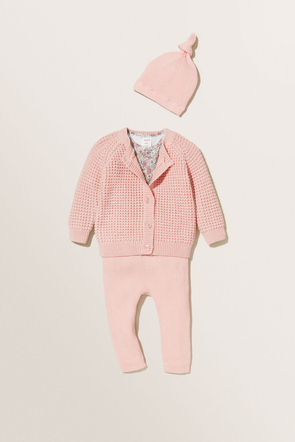 Rib Knit Pants  Pink Quartz