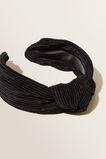 Knotted Pleat Headband  Black  hi-res