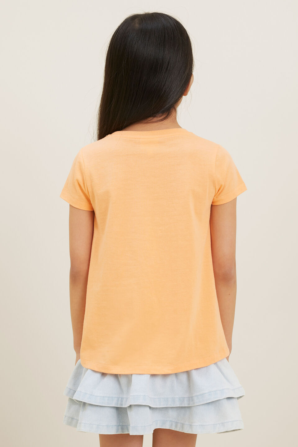 Chenille Flower Tee  Apricot