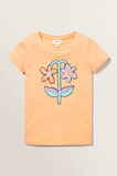 Chenille Flower Tee  Apricot  hi-res