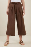 Linen Culottes  Russet Brown  hi-res