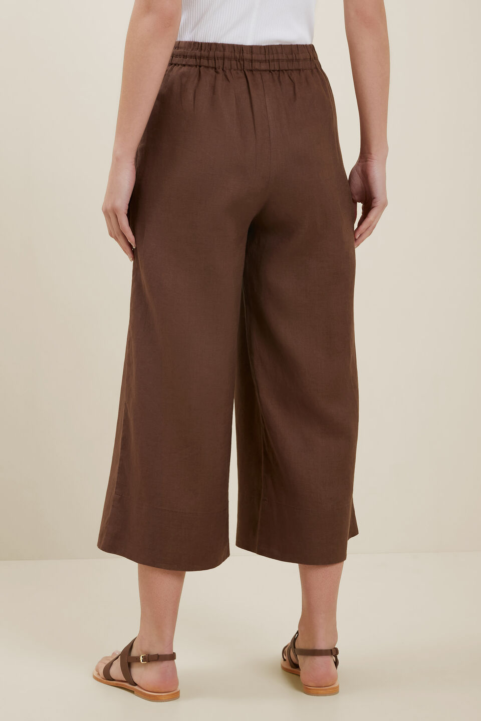 Linen Culottes  Russet Brown