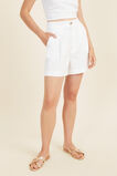 Linen Pleat Front Short  Whisper White  hi-res