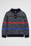 Stripe Button Knit  Multi  hi-res