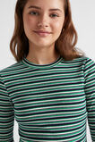 Rib Stripe Tee  Emerald Green  hi-res