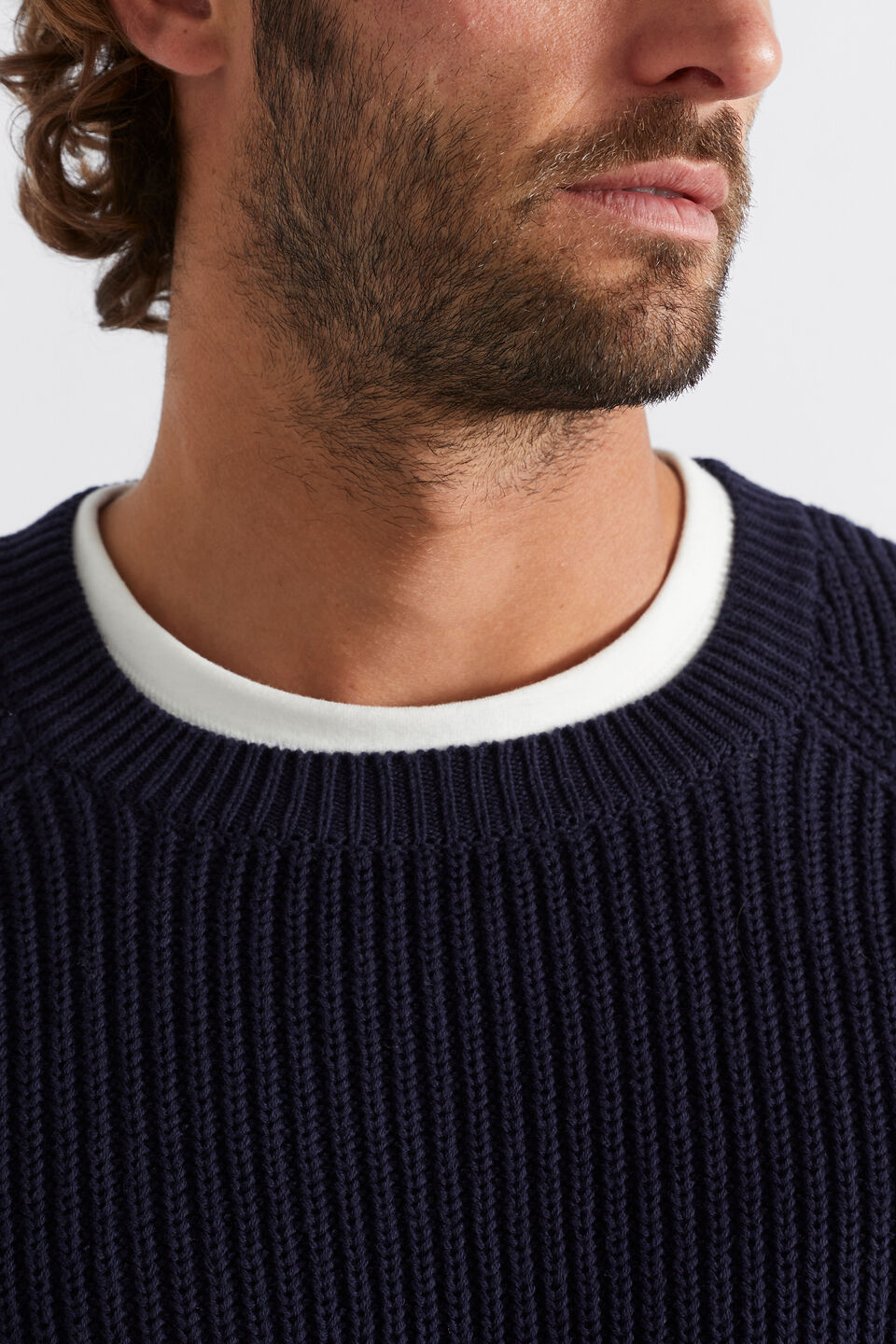 Raglan Knit Sweater  Midnight Blue