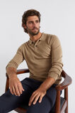 Merino Knitted Polo  Almond  hi-res