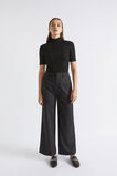 Mock Neck Textured Top  Black  hi-res