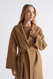 Wool Blend Relaxed Coat  Deep Brass  hi-res