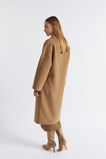 Wool Blend Relaxed Coat  Deep Brass  hi-res