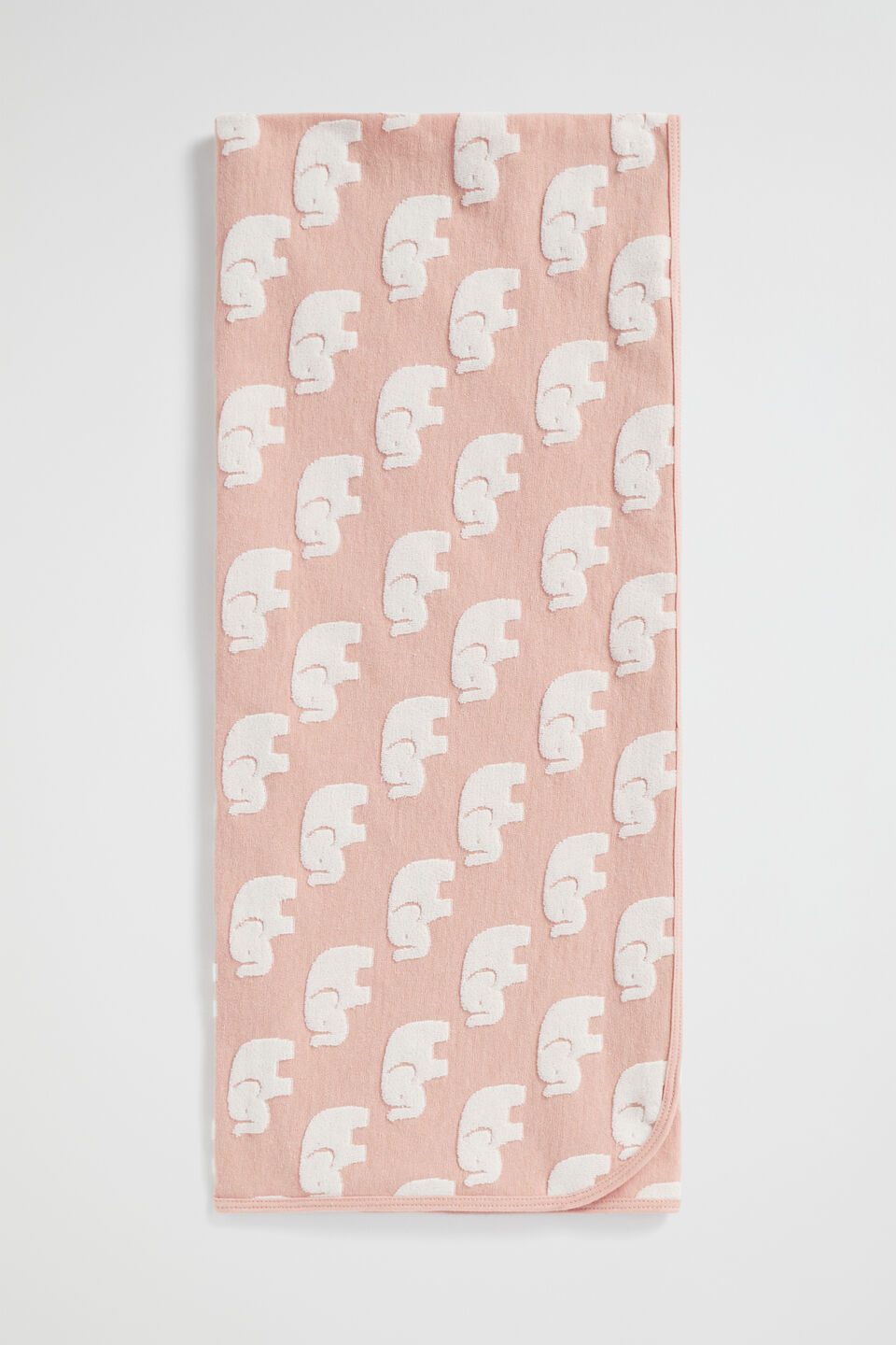 Elephant Jacquard Wrap  Chalk Pink