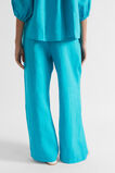 Core Linen Wide Leg Tie Pant  Peacock Blue  hi-res