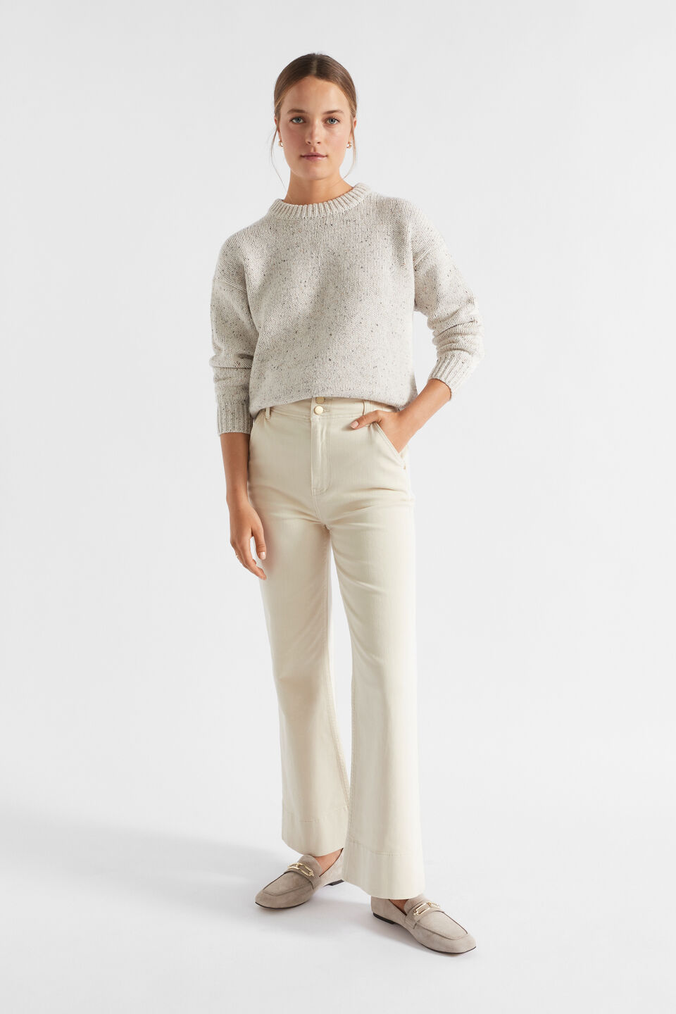 Fleck Oversized Knit  Vanilla Cream Fleck