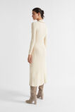 Polo Tipping Detail Knit Midi Dress  Vanilla Cream  hi-res