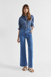 Waisted Wide Leg Jean  Ultramarine Wash  hi-res