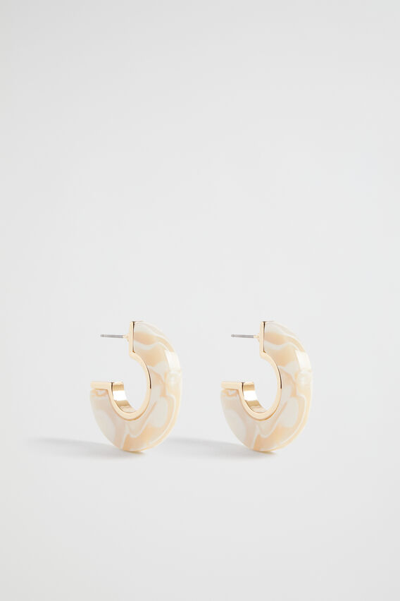 Flat Resin Hoop  Vanilla Cream  hi-res