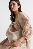 Textured Mini Stitch Detail Tote  Cookie Natural  hi-res