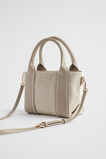 Textured Mini Stitch Detail Tote  Cookie Natural  hi-res
