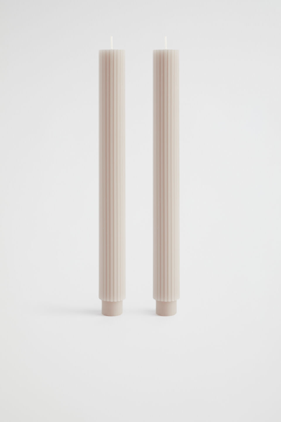 Ribbed Candle Set of 2  Magnolia