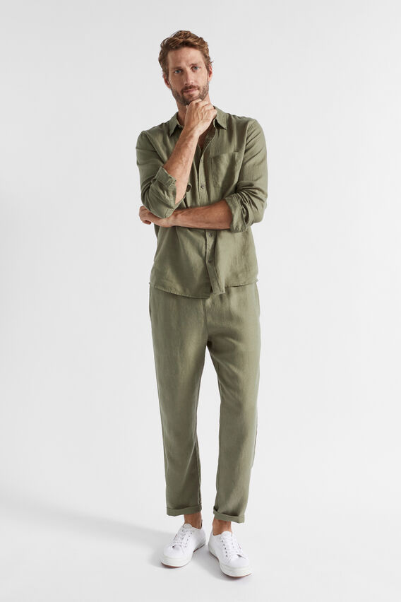 Linen Pant  Bay Leaf  hi-res
